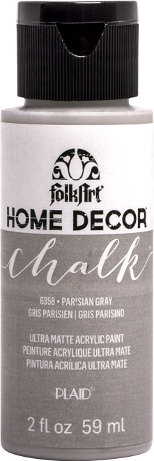 3 Pack - FolkArt Home Decor Chalk Paint 2oz-Parisian Grey - HDCHALK2-6358 - 028995063589