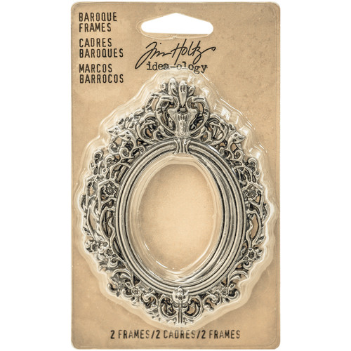 3 Pack Idea-Ology Metal Baroque Frames 2.25"X3" 2/Pkg-Antique Nickel TH93267 - 040861932676