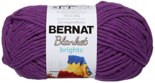 2 Pack Bernat Blanket Brights Big Ball Yarn-Pow Purple 161212-12007 - 057355403437