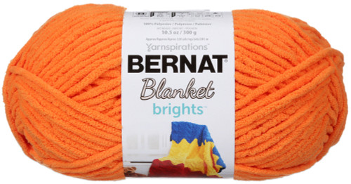 2 Pack Bernat Blanket Brights Big Ball Yarn-Carrot Orange 161212-12002 - 057355403383