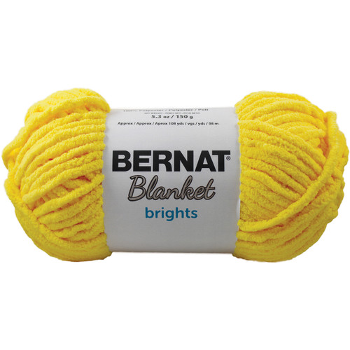 2 Pack Bernat Blanket Brights Big Ball Yarn-School Bus Yellow 161212-12003
