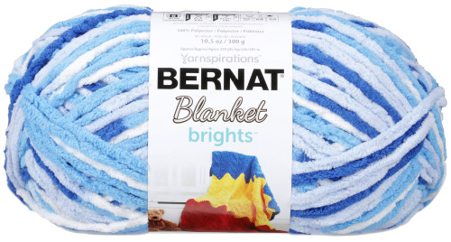 2 Pack Bernat Blanket Brights Big Ball Yarn-Waterslide Variegated 161212-12010 - 057355403673
