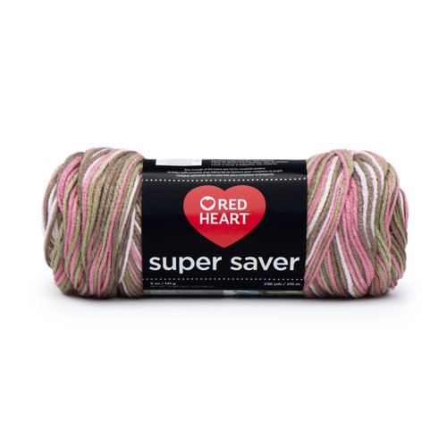 3 Pack - Red Heart Super Saver Yarn-Pink Camo - E300B-972 - 073650794506