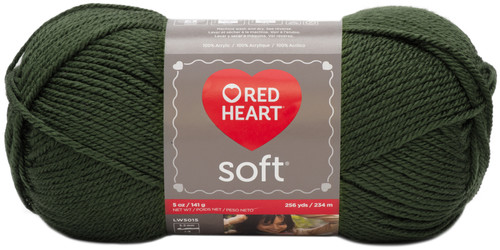 3 Pack Red Heart Soft Yarn-Dark Leaf E728-9523 - 073650794797