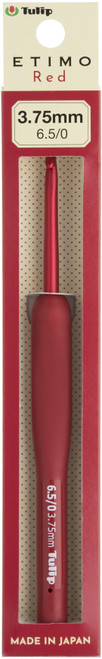 Tulip Etimo Red Crochet Hook W/ Cushion Grip-3.75mm TED-065E - 846550017859