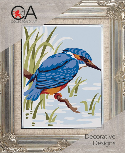 Collection D'Art Needlepoint Tapestry Kit 5.5"X7"-King Fisher CD3314K