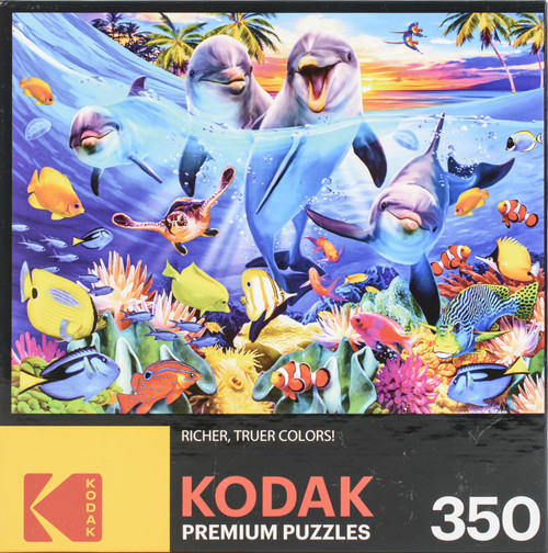 Kodak Premium Jigsaw Puzzle 350 Pieces 18"X24"-Playful Dolphins 8000ZZR - 4895145420075