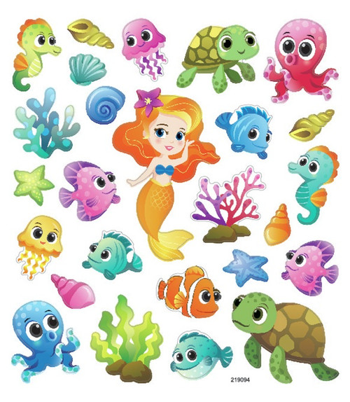 6 Pack - Sticker King Stickers-Mermaids Life - SK129MC-4933 - 679924493313 6 Pack - Sticker King Stickers-Mermaids Life - SK129MC-4933 - 679924493313