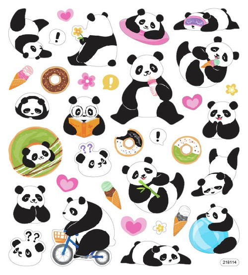 6 Pack Sticker King Stickers-Playful Pandas SK129MC-4565 - 679924456516