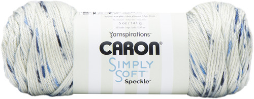 3 Pack Caron Simply Soft Speckle Yarn-Blue Gingham 294961-61010 - 057355449947