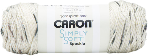 3 Pack - Caron Simply Soft Speckle Yarn-Seashell - 294961-61009 - 057355449930