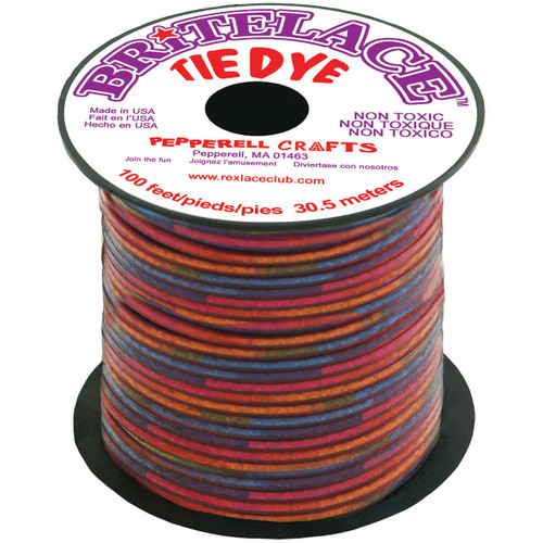 6 Pack - Rexlace Plastic Lacing .0938"X33yd-Red Tie Dye - RBS33-5011 - 725879401214