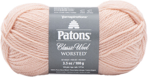 5 Pack - Patons Classic Wool Yarn-Peach Blush - 244077-77748 - 057355450615