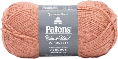 5 Pack - Patons Classic Wool Yarn-Coral Peach - 244077-77750 - 057355450639
