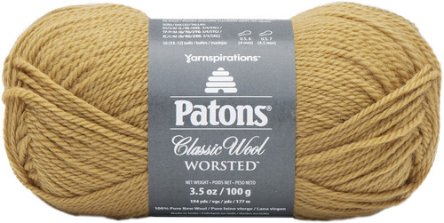 5 Pack - Patons Classic Wool Yarn-Honey - 244077-77756 - 057355450691
