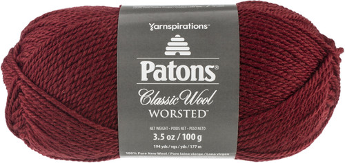 5 Pack Patons Classic Wool Yarn-Claret 244077-44474 - 057355450608