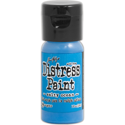 Tim Holtz Distress Paint Flip Top 1oz-Salty Ocean - TDF-53224