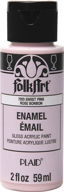 6 Pack FolkArt Enamel Paint 2oz-Sweet Pink 40-7503 - 028995072031