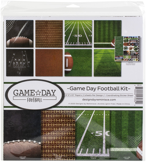 Reminisce Collection Kit 12"X12"-Game Day Football GMD-201 - 810040170324
