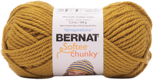 3 Pack - Bernat Softee Chunky Yarn-Brass - 161128-28807 - 057355466548