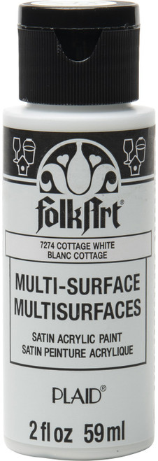 6 Pack - FolkArt Multi-Surface Acrylic Paint 2oz-Cottage White - MS-7274 - 028995072741