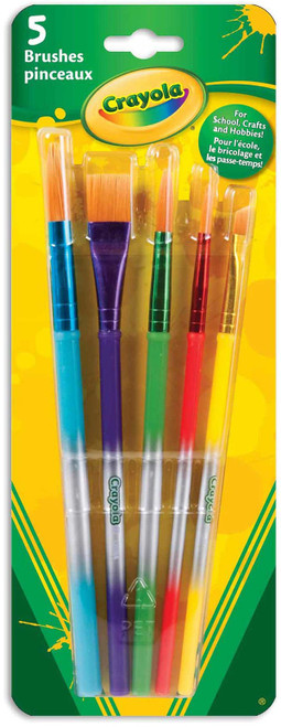 3 Pack - Crayola Art & Craft Brushes-5/Pkg - 05-3506 - 071662435066