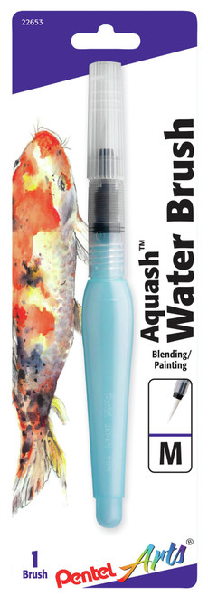 3 Pack Pentel Arts Aquash Water Brush -Fine Point Medium FRHMBP - 072512226537