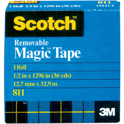 3 Pack Scotch Removable Tape .50"X36yd81150 - 021200192432