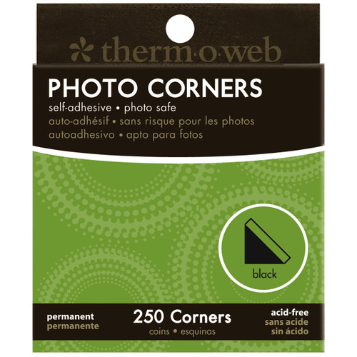 4 Pack iCraft Photo Corners Boxed 250/Pkg-Black PC250-3867 - 000943038672