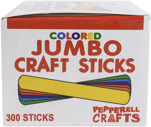 3 Pack - Pepperell Crafts Jumbo Craft Sticks 300/Pkg-Colored - 70786