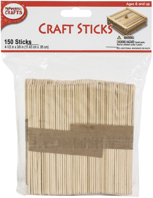 6 Pack Craft Sticks 4-1/2"X3/8" 150/Pkg-Natural -WP08 - 725879100087