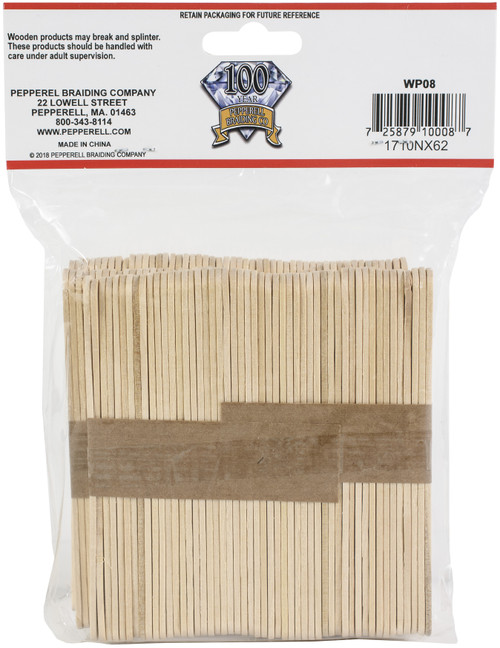 6 Pack - Pepperell Crafts Craft Sticks 4.5"X.375" 150/Pkg-Natural - WP08