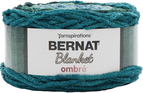 2 Pack - Bernat Blanket Ombre Yarn-Ocean Teal Ombre - 161036-36006 - 057355437647