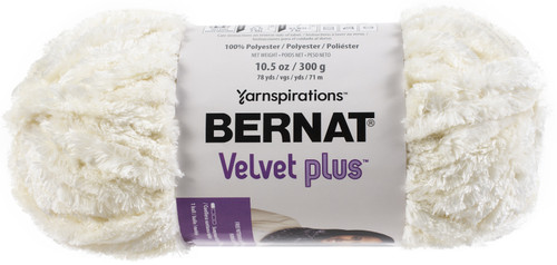 2 Pack - Bernat Velvet Plus Yarn-Cream - 161256-56001 - 057355466258