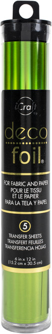 iCraft Deco Foil Specialty Transfer Sheets 6"X12" 5/Pkg-Lily Pad - DFS6X12-54125 - 000943541257 iCraft Deco Foil Specialty Transfer Sheets 6"X12" 5/Pkg-Lily Pad - DFS6X12-54125 - 000943541257