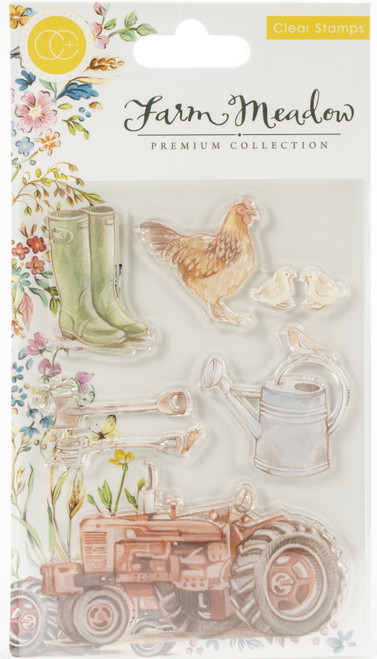 5 Pack Craft Consortium A5 Clear Stamps-Farm Meadow By Clare Therese Gray CSTMP024 - 5060394627660