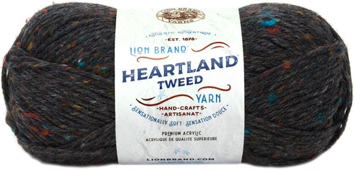 3 Pack Lion Brand Heartland Yarn-Black Canyon Tweed 136-353 - 023032011905