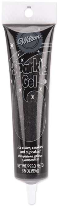 6 Pack Wilton Sparkle Decorating Gel 3.5oz-Black W704SG-1061 - 070896410610