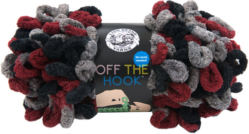 3 Pack Lion Brand Off The Hook Yarn-Dark & Stormy 516-211 - 023032035918