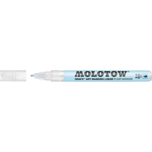 2 Pack Molotow Masking Fluid Refillable Marker -2mm Round Nib -728001 - 4250397613833
