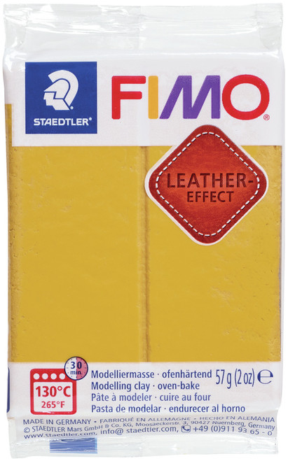 5 Pack Fimo Leather Effect Polymer Clay 2oz-Ochre EF801-179 - 4007817071472