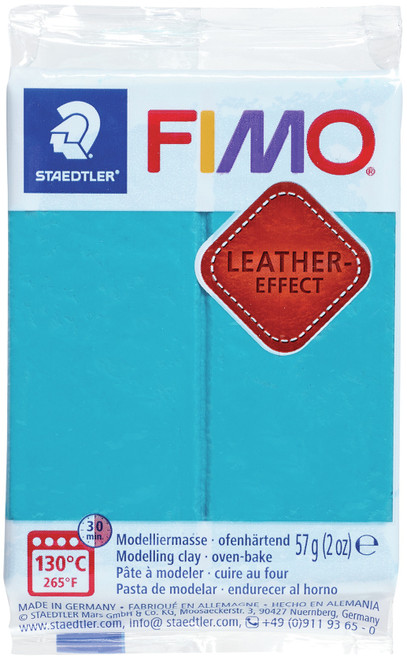 5 Pack Fimo Leather Effect Polymer Clay 2oz-Lagoon EF801-369 - 4007817071557