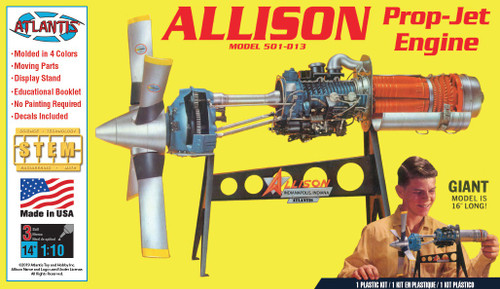 Atlantis Plastic Model Kit-Allision Prop Jet 501-D13 Engine H1551 - 850002740288