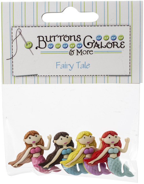 6 Pack - Buttons Galore Button Theme Pack-Mystic Mermaids - BGTP-4335 - 840934027588