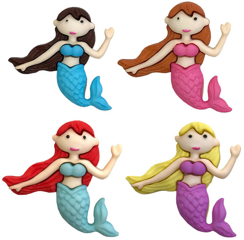 6 Pack - Buttons Galore Button Theme Pack-Mystic Mermaids - BGTP-4335