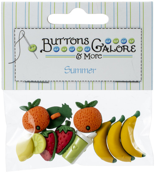 6 Pack - Buttons Galore Button Theme Pack-Fruit Smoothie - BGTP-4343 - 840934027663