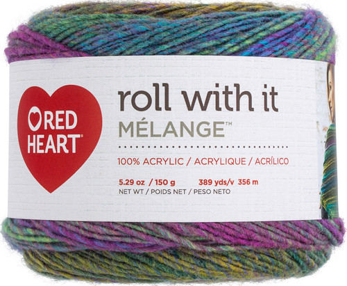 3 Pack - Red Heart Roll With It Melange Yarn-Cat Walk - E890-0656 - 073650044724
