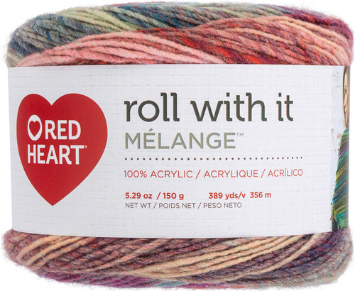 3 Pack - Red Heart Roll With It Melange Yarn-Hollywood - E890-0825 - 073650044762