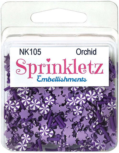 6 Pack Buttons Galore Sprinkletz Embellishments 12g-Orchid BNK-105 - 840934075459