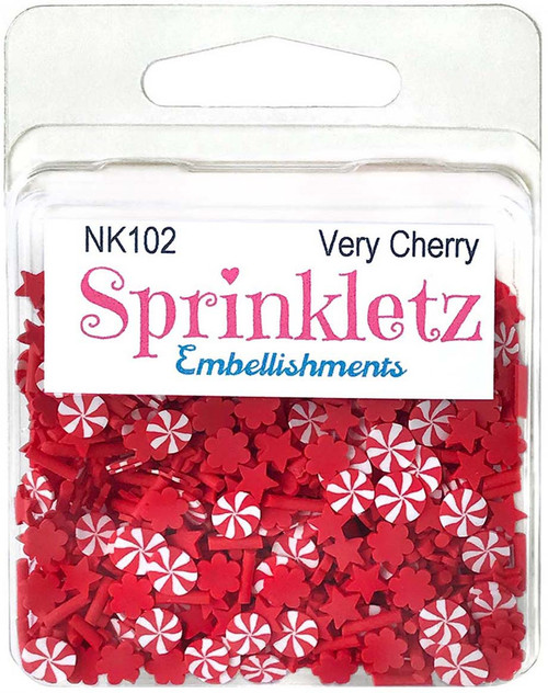 6 Pack - Buttons Galore Sprinkletz Embellishments 12g-Very Cherry - BNK-102 - 840934075428